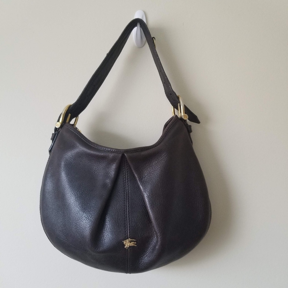 Vintage Burberry leather shoulder bag